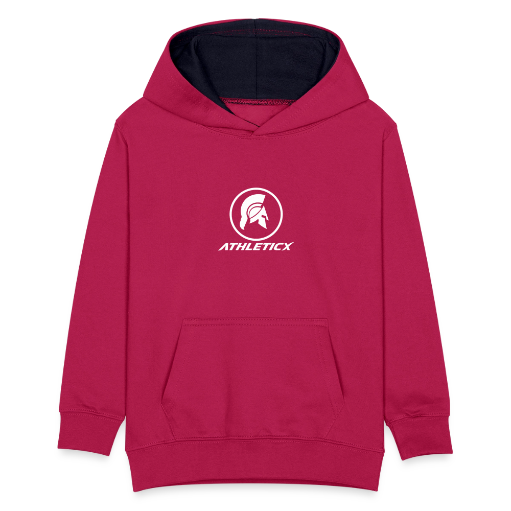Kinder Kontrast-Hoodie - Pink/Navy