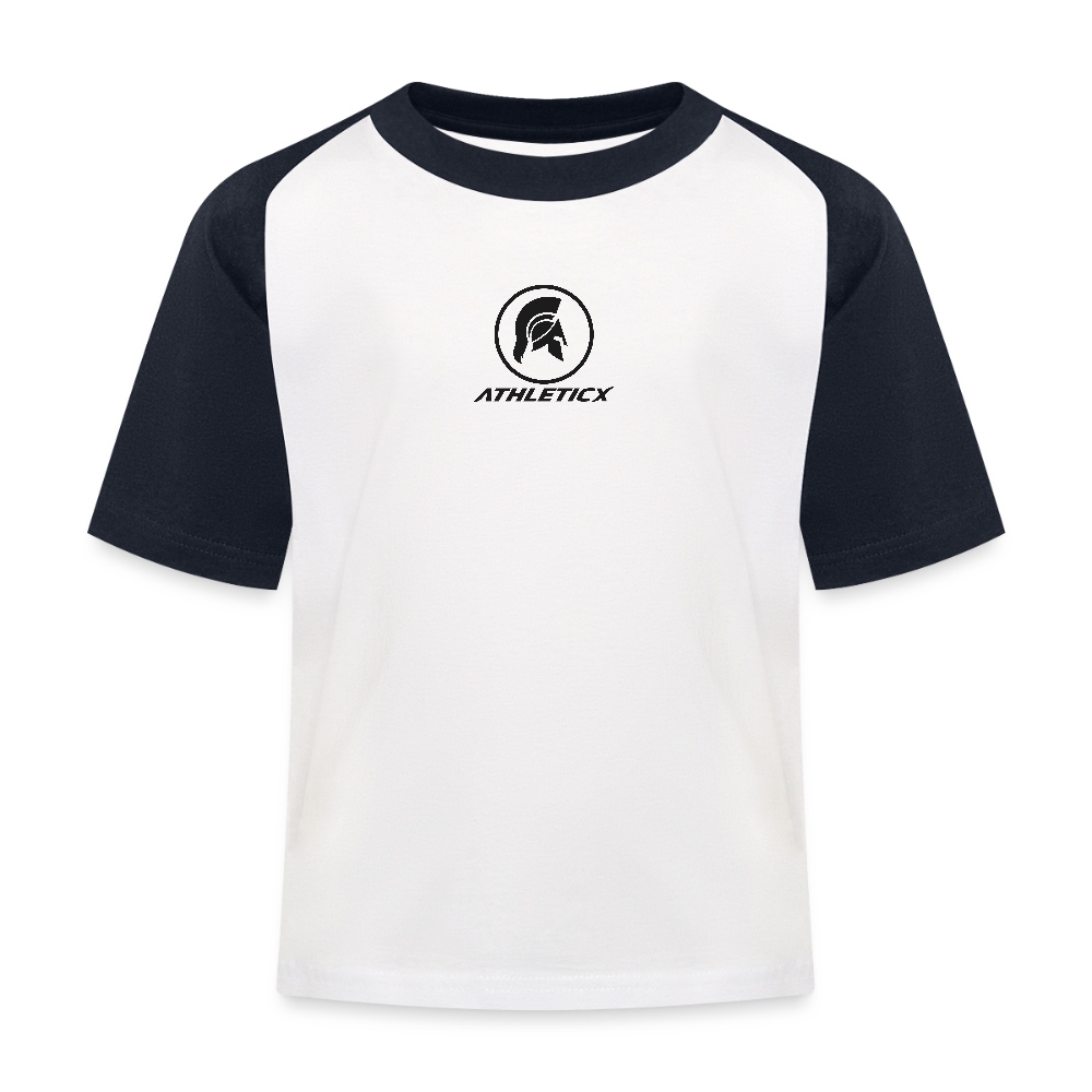 Kinder Baseball T-Shirt - Weiß/Navy