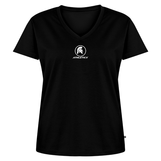Frauen Bio-T-Shirt mit V-Ausschnitt von Stanley & Stella - Schwarz